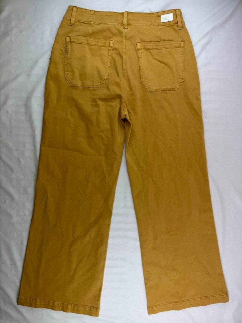 NWT Paige Women’s Pants Size 30 Carly Vintage Golden Glow Wide Leg $225 MSRP - Picture 4 of 13